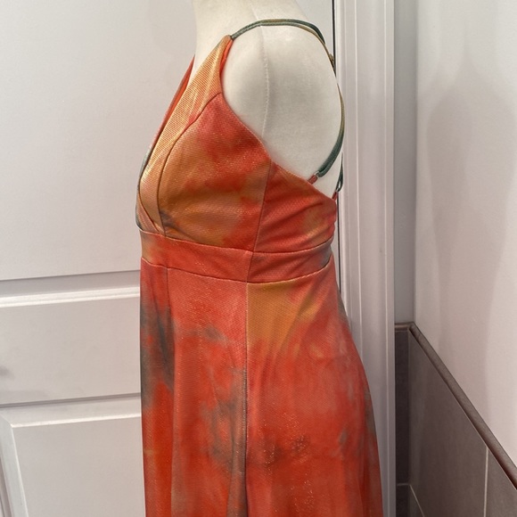 ✨HOST PICK✨Lulus Multicolored Tye-Dye Maxi Dress Gown - Picture 4 of 13